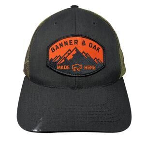 Banner & Oak Trucker Hat Multicolor One Size Adjustable Mesh Back Camouflage
